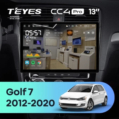 Штатная магнитола Teyes CC4 Pro 12/256 Volkswagen Golf 7 MK7 (2012-2020) F1 (13")