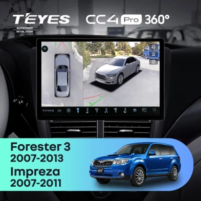 Штатная магнитола Teyes CC4 Pro 360 8/128 Subaru Impreza GH GE (2007-2013) (11")