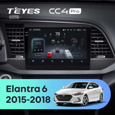 Штатная магнитола Teyes CC4 Pro 8/128 Hyundai Elantra 6 (2015-2018) Тип-A