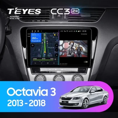 Штатная магнитола Teyes CC3 2K 360 6/128 Skoda Octavia 3 A7 (2013-2018) Тип-B