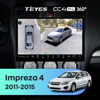 Штатная магнитола Teyes CC4 Pro 360 8/128 Subaru Impreza 4 (2011-2015) Тип-A (13")