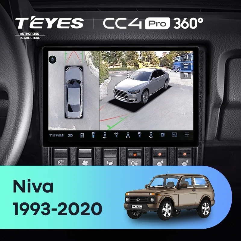 Штатная магнитола Teyes CC4 Pro 360 8/128 Lada Niva (1993-2020) (11")