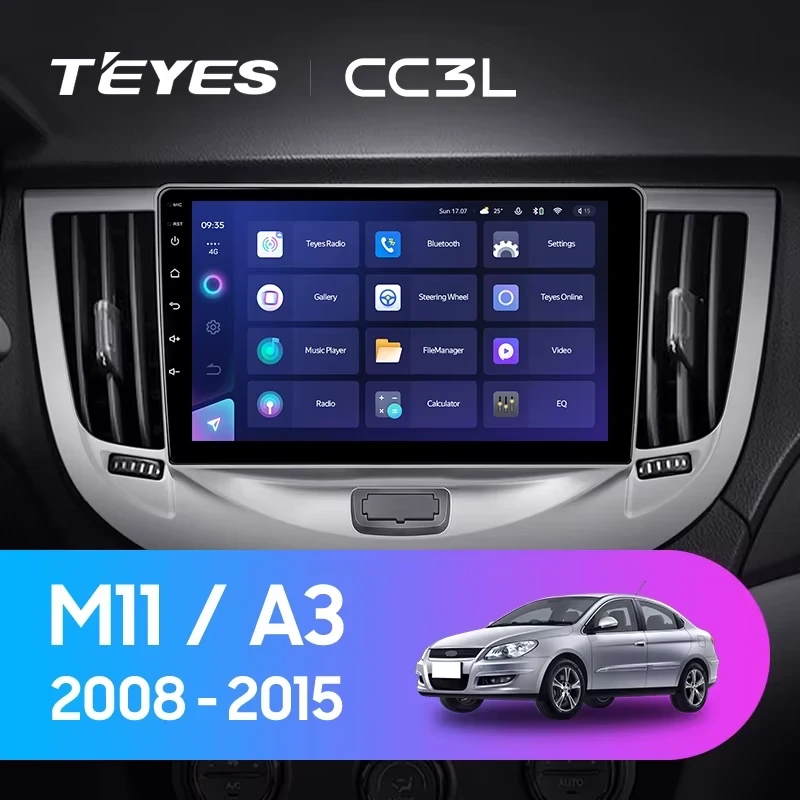 Штатная магнитола Teyes CC3L 4/32 Chery M11 A3 (2008-2015)