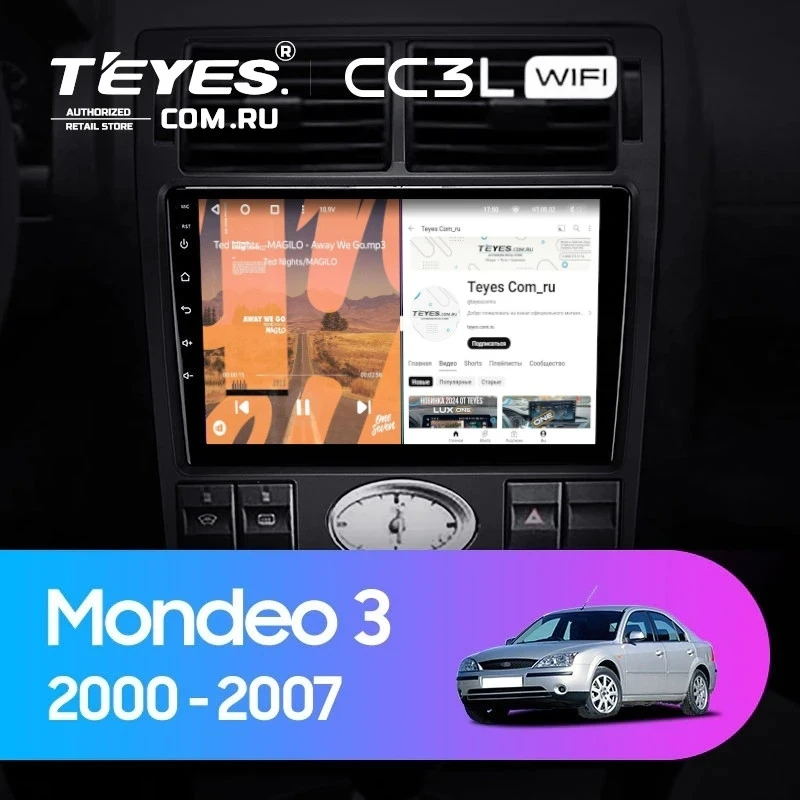 Штатная магнитола Teyes CC3L WiFi 2/32 Ford Mondeo 3 (2000-2007) F1