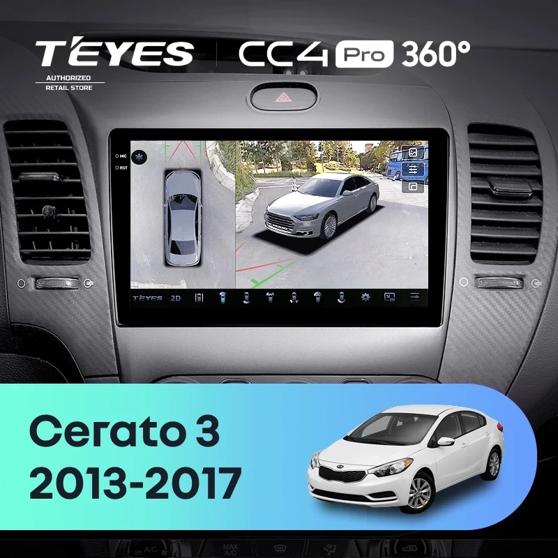 Штатная магнитола Teyes CC4 Pro 360 12/256 Kia Cerato 3 YD (2013-2017) F3