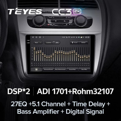Штатная магнитола Teyes CC3 2K 360 6/128 Seat Toledo (2004-2019)
