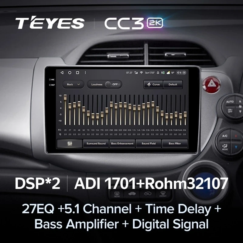 Штатная магнитола Teyes CC3 2K 4/64 Honda Jazz 2 GG (2007-2014) Правый руль