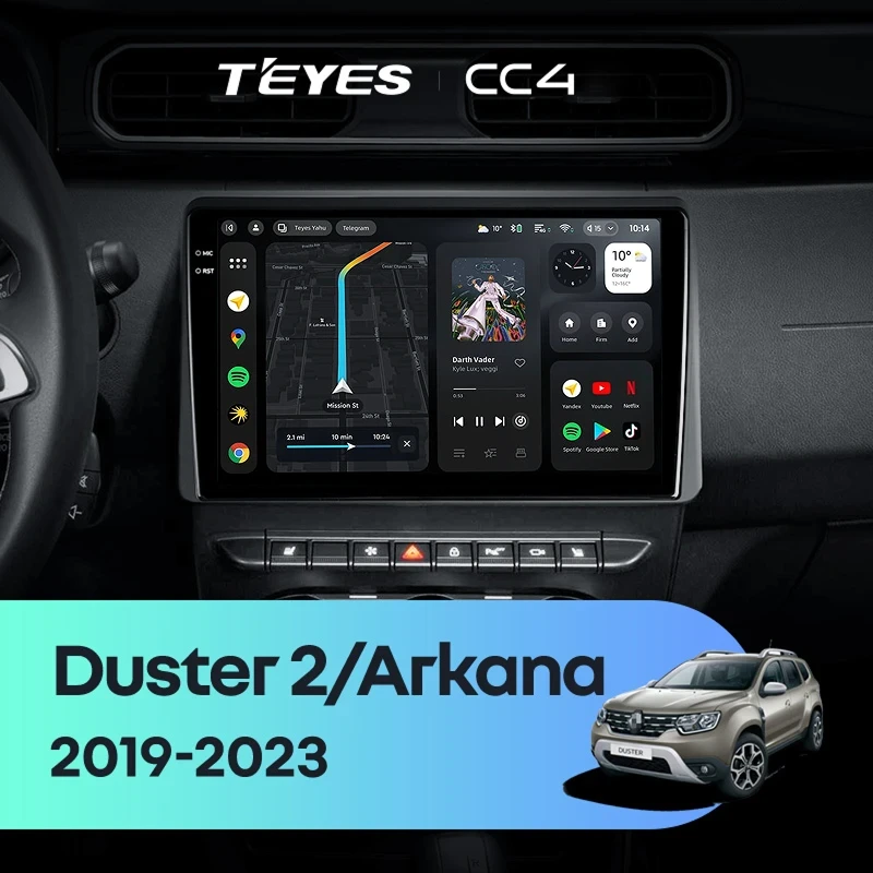 Штатная магнитола Teyes CC4 6/64 Renault Arkana (2019-2023) F2