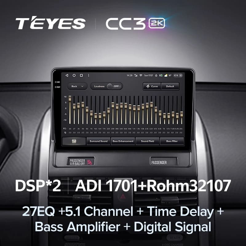 Штатная магнитола Teyes CC3 2K 4/64 Mitsubishi Galant 9 (2003-2012)