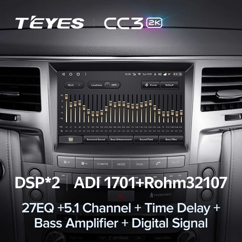 Штатная магнитола Teyes CC3 2K 360 6/128 Lexus LX570 J200 3 (2007-2015) Тип-A