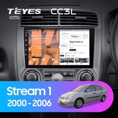 Штатная магнитола Teyes CC3L 4/32 Honda Stream 1 (2000-2006) F2