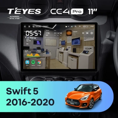 Штатная магнитола Teyes CC4 Pro 8/128 Suzuki Swift 5 (2016-2020) (11")