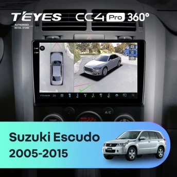 Штатная магнитола Teyes CC4 Pro 360 12/256 Suzuki Escudo (2005-2015)