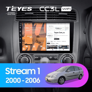 Штатная магнитола Teyes CC3L WiFi 2/32 Honda Stream 1 (2000-2006) F2