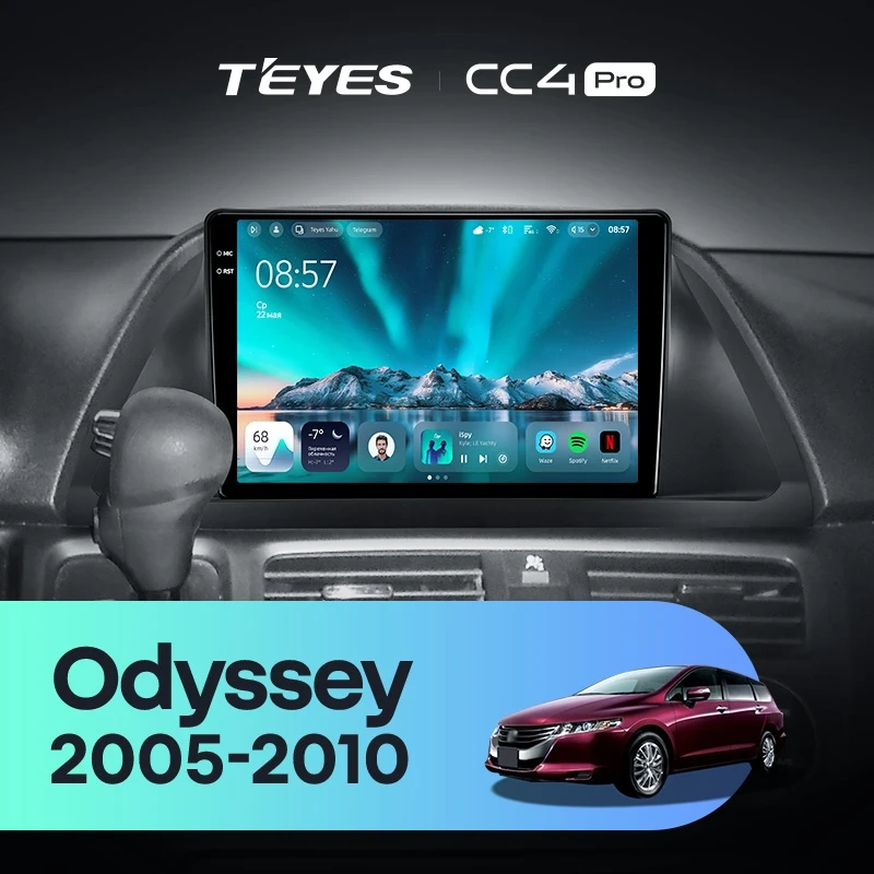 Штатная магнитола Teyes CC4 Pro 12/256 Honda Odyssey (2005-2010) (US EDITION)
