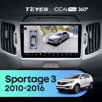 Штатная магнитола Teyes CC4 Pro 360 8/128 Kia Sportage 3 SL (2010-2016) Тип-C