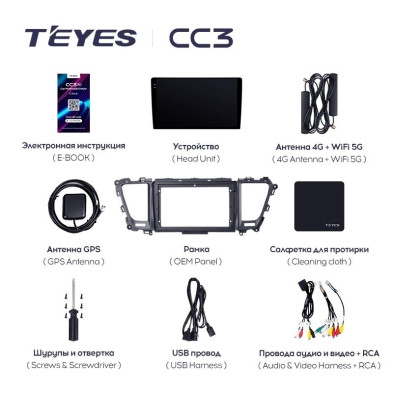 Штатная магнитола Teyes CC3L 4/64 Kia Carnival 3 YP (2014-2021) F2 Тип-A