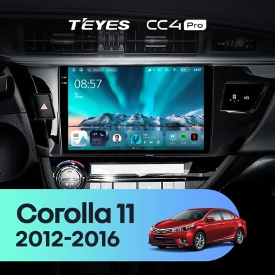 Штатная магнитола Teyes CC4 Pro 8/128 Toyota Corolla (2012-2016) Тип-B