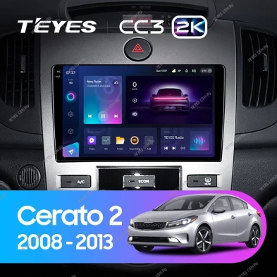 Штатная магнитола Teyes CC3 2K 4/64 Kia Cerato 2 TD (2008-2013) F1