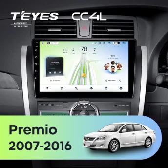 Штатная магнитола Teyes CC4L 6/64 Toyota Premio (T260) (2007-2016) Правый руль