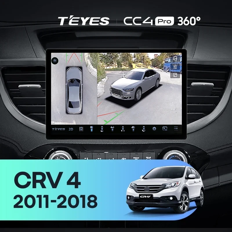 Штатная магнитола Teyes CC4 Pro 360 8/128 Honda CR-V 4 RM RE (2011-2018) Тип-B (11") 9 inch