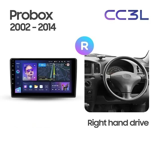 Штатная магнитола Teyes CC3L 4/32 Toyota Probox XP50 XP160 (2002-2014) Правый руль