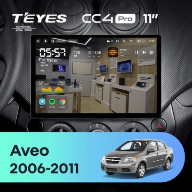 Штатная магнитола Teyes CC4 Pro 8/128 Chevrolet Aveo (2006-2011) (11")