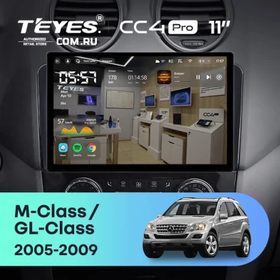 Штатная магнитола Teyes CC4 Pro 8/128 Mercedes-Benz ML-Class (2005-2009) F3 (11") (Матовая)