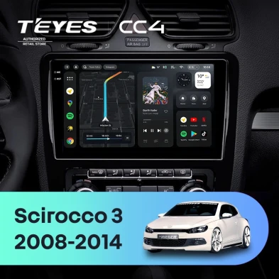Штатная магнитола Teyes CC4 8/128 Volkswagen Scirocco (2008-2014) F2