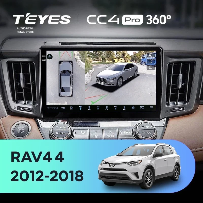 Штатная магнитола Teyes CC4 Pro 360 8/128 Toyota RAV4 (2012-2018)