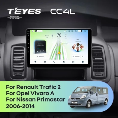 Штатная магнитола Teyes CC4L 6/64 Nissan Primastar (2006-2014) Тип-C