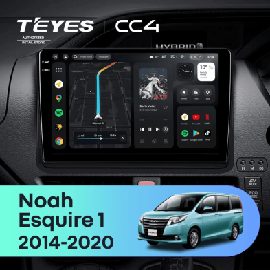 Штатная магнитола Teyes CC4 8/128 Toyota Voxy III R80 (2014-2020) F2 Правый руль