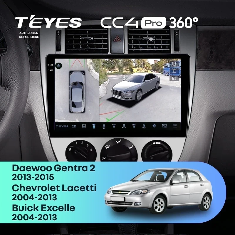 Штатная магнитола Teyes CC4 Pro 360 12/256 Daewoo Gentra 2 (2013-2015) F1 Тип-B
