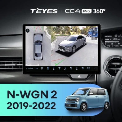 Штатная магнитола Teyes CC4 Pro 360 12/256 Honda N-WGN 2 (2019-2022) Правый руль (11")