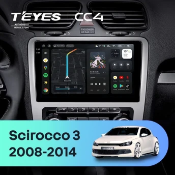 Штатная магнитола Teyes CC4 8/128 Volkswagen Scirocco 3 (2008-2014) F3 (Серая)