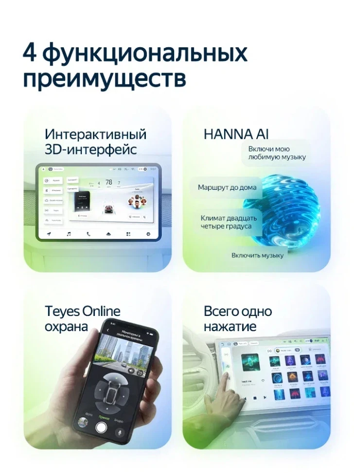 Штатная магнитола Teyes CC4L 4/64 Mercedes-Benz Smart Fortwo 2 (2010-2015) F1