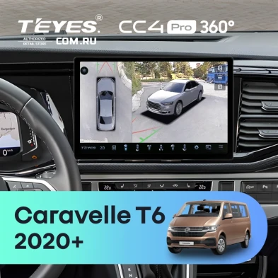 Штатная магнитола Teyes CC4 Pro 360 12/256 Volkswagen Caravelle T6 2020+ (11")