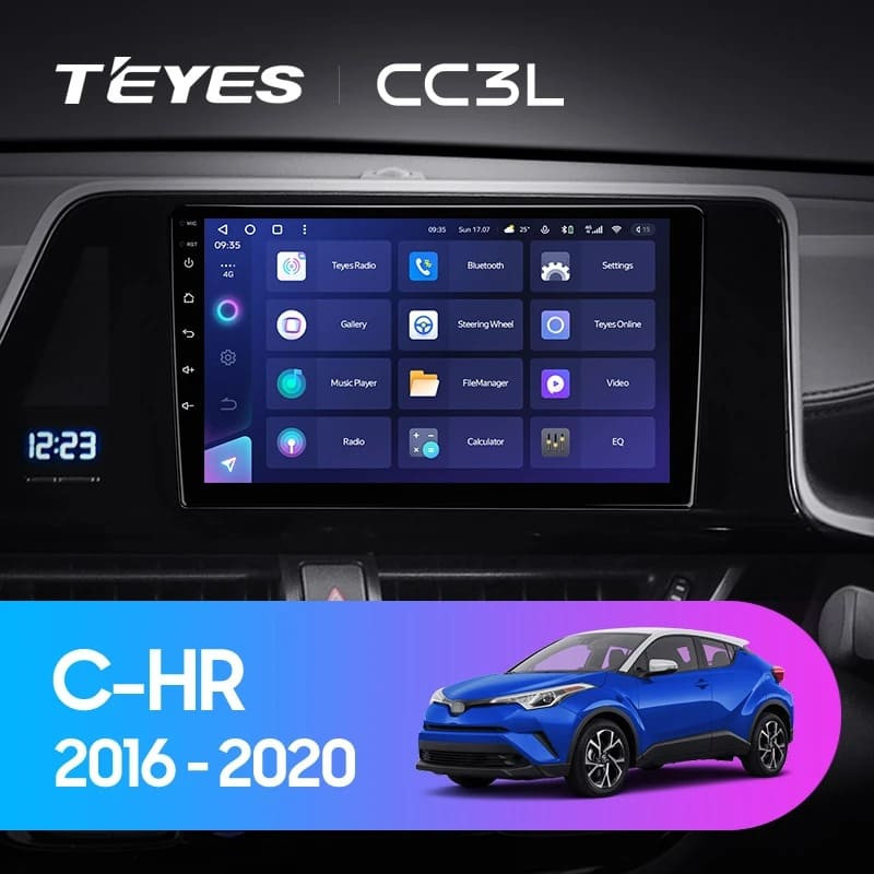 Штатная магнитола Teyes CC3L 4/64 Toyota C-HR (2016-2020) F1 Правый руль