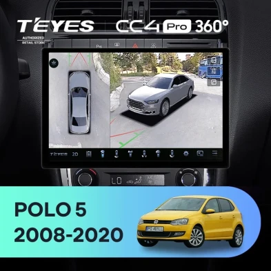 Штатная магнитола Teyes CC4 Pro 360 12/256 Volkswagen Polo 5 (2008-2020) (13")