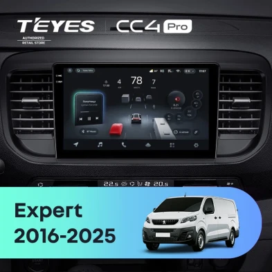 Штатная магнитола Teyes CC4 Pro 12/256 Peugeot Expert (2016-2026)