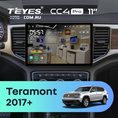 Штатная магнитола Teyes CC4 Pro 12/256 Volkswagen Teramont 2017+ (11")