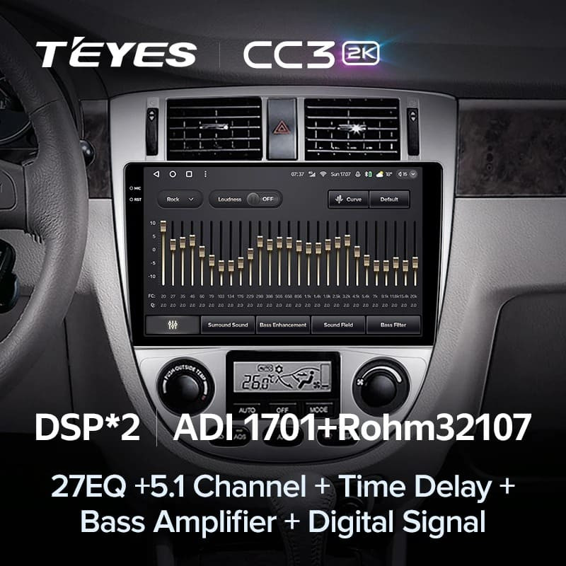 Штатная магнитола Teyes CC3 2K 4/64 Chevrolet Lacetti J200 (2004-2013) F2 Тип-B