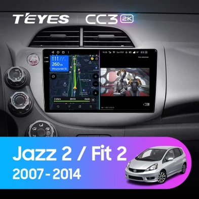 Штатная магнитола Teyes CC3 2K 4/64 Honda Fit 2 GE (2007-2014)