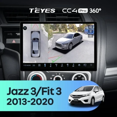 Штатная магнитола Teyes CC4 Pro 360 12/256 Honda Fit 3 GP GK (2013-2020) Тип-B (13")