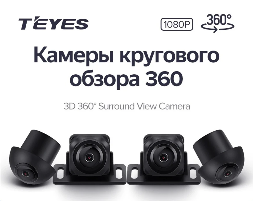 Камеры кругового обзора Teyes 3D 360 1080P