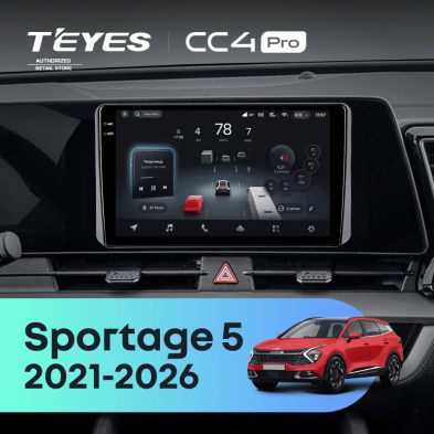 Штатная магнитола Teyes CC4 Pro 8/128 Kia Sportage 5 (2021-2026) F2