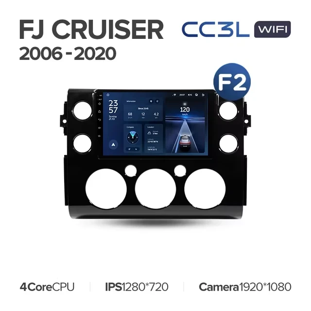 Штатная магнитола Teyes CC3L WiFi 2/32 Toyota FJ Cruiser J15 (2006-2020) F2