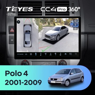 Штатная магнитола Teyes CC4 Pro 360 12/256 Volkswagen Polo Mk4 (2001-2009) F2 (13")