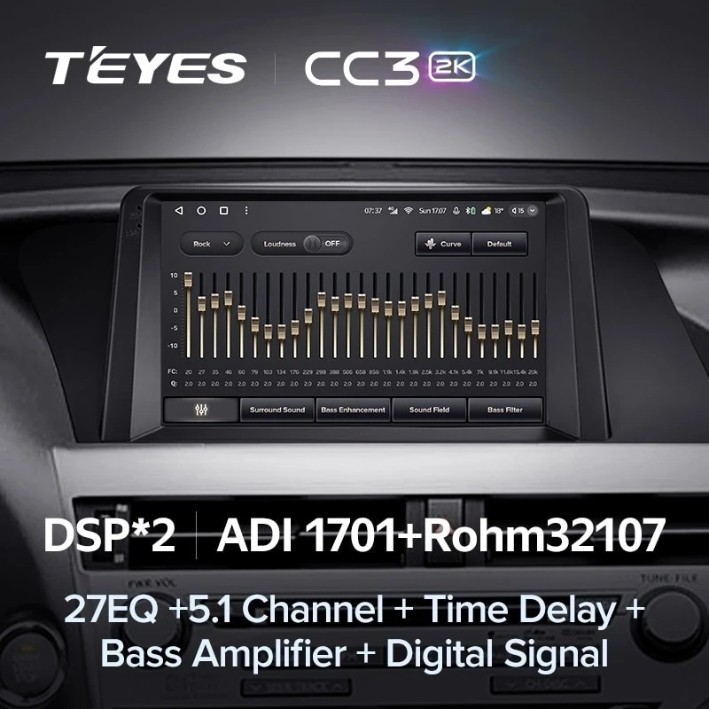 Штатная магнитола Teyes CC3 2K 4/32 Lexus RX270 RX350 RX450h AL10 3 (2008-2015) Тип-A