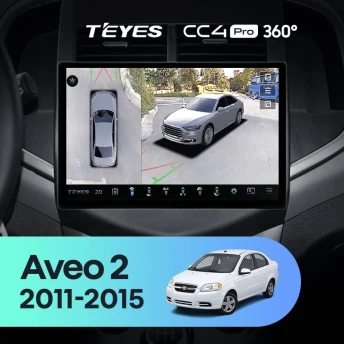 Штатная магнитола Teyes CC4 Pro 360 8/128 Chevrolet Aveo 2 (2011-2015) (13")